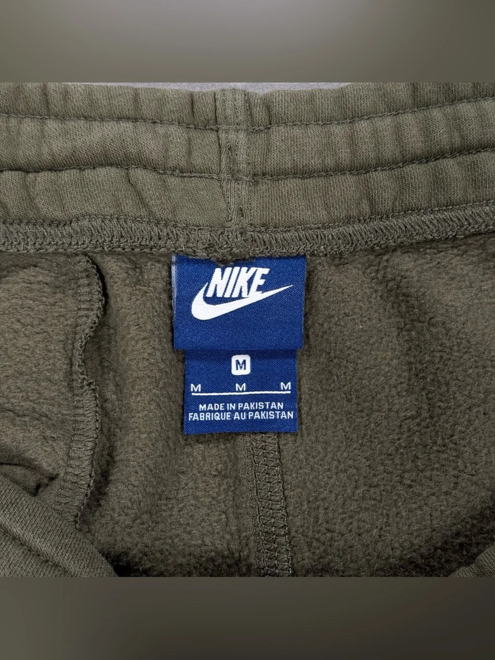 Nike Mens Club Fleece Jogger Sweatpants Olive Green Size M Cuffed 826431-380